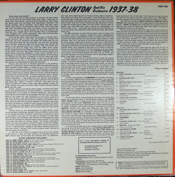 télécharger l'album Download Larry Clinton And His Orchestra - The Uncollected Larry Clinton And His Orchestra 1937 1938 album