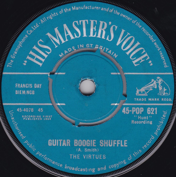 The Virtues – Guitar Boogie Shuffle / Guitar In Orbit (1959, Vinyl