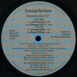 Cronical Re-Form - Reconstruction E.P. album cover