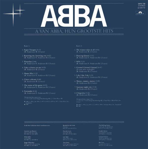 lataa albumi ABBA - A Van ABBA Hun Grootste Hits