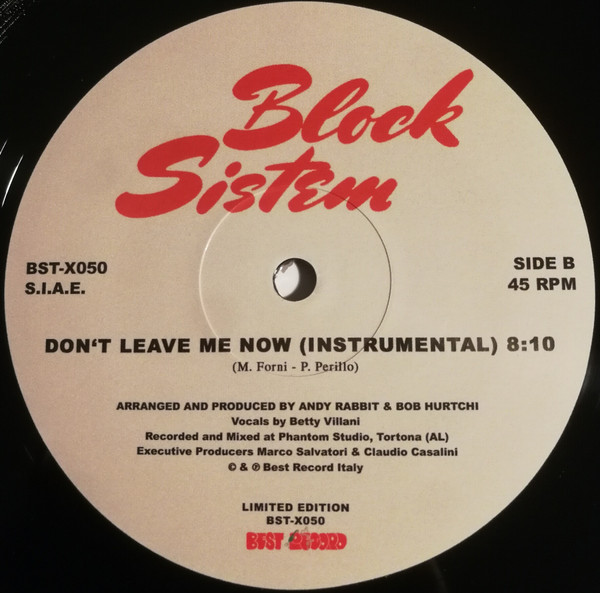 last ned album Block Sistem - Dont Leave Me Now