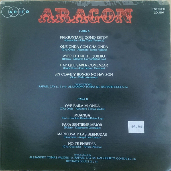 Orquesta Aragon – Aragon (1976, Vinyl) - Discogs