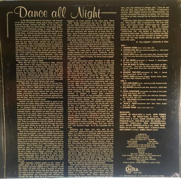 last ned album Johnnie Lee Wills & His Boys - Dance All Night