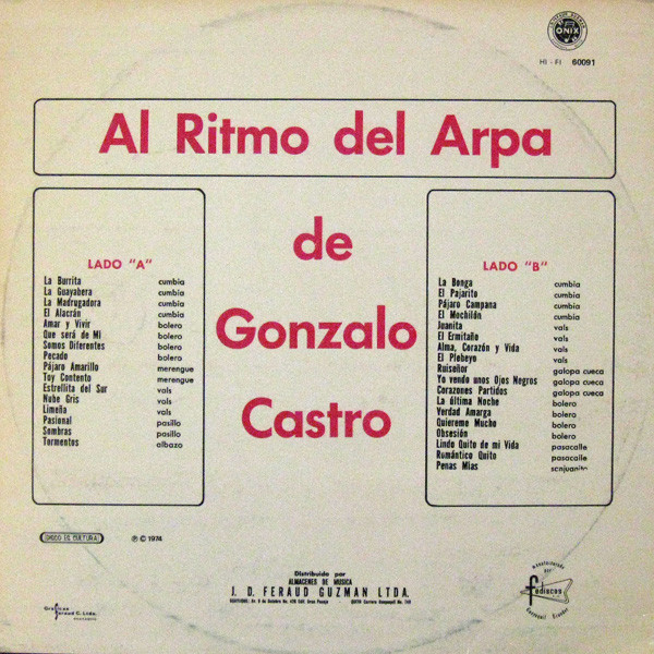 lataa albumi Gonzalo Castro - Al Ritmo Del Arpa De Gonzalo Castro