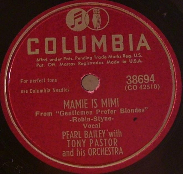 lataa albumi Pearl Bailey With Tony Pastor And His Orchestra - For You My Love Mamie Is Mimi