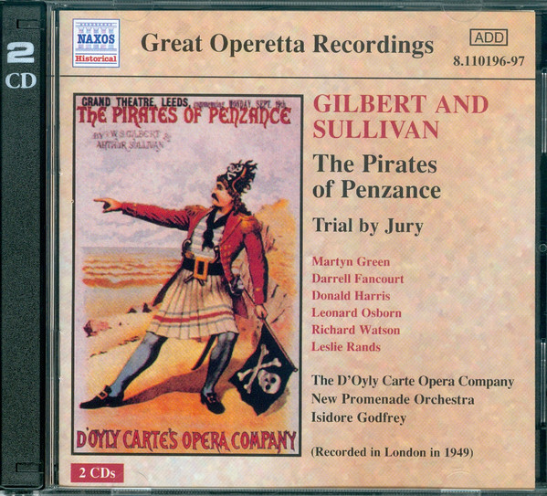 Gilbert And Sullivan, The D'Oyly Carte Opera Company, Isidore Godfrey,  Royal Philharmonic Orchestra – The Pirates Of Penzance (1968, Vinyl) -  Discogs