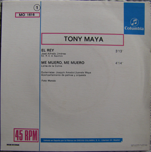 lataa albumi Tony Maya - El Rey