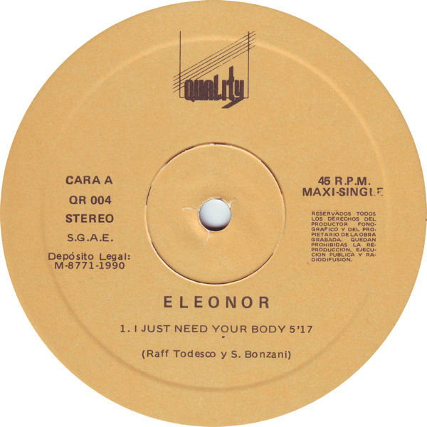 descargar álbum Eleonor - I Just Need Your Body