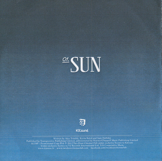 Two Door Cinema Club – Sun (2012, CDr) - Discogs