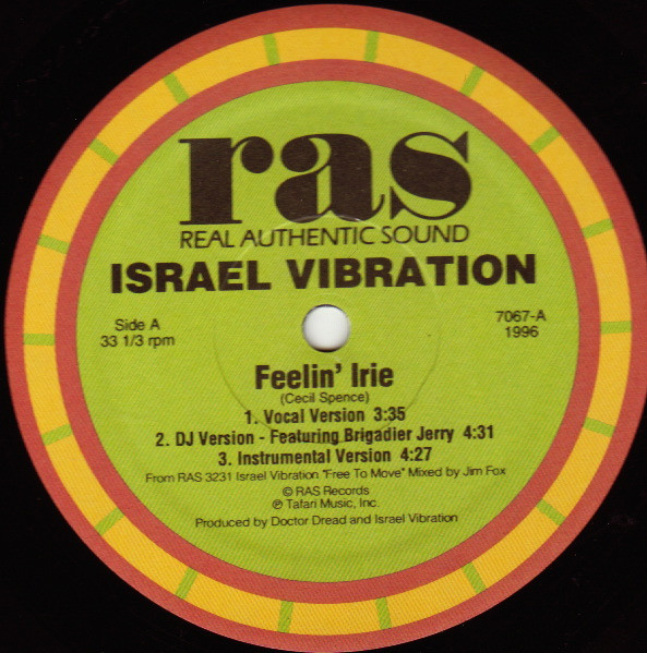 Israel Vibration – Feelin Irie (1996, Vinyl) - Discogs