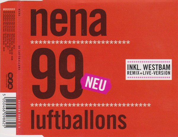 Funktionsfejl Ødelægge Tyranny Nena – 99 Luftballons (New Version) (Westbam Remix) (2002, Vinyl) - Discogs