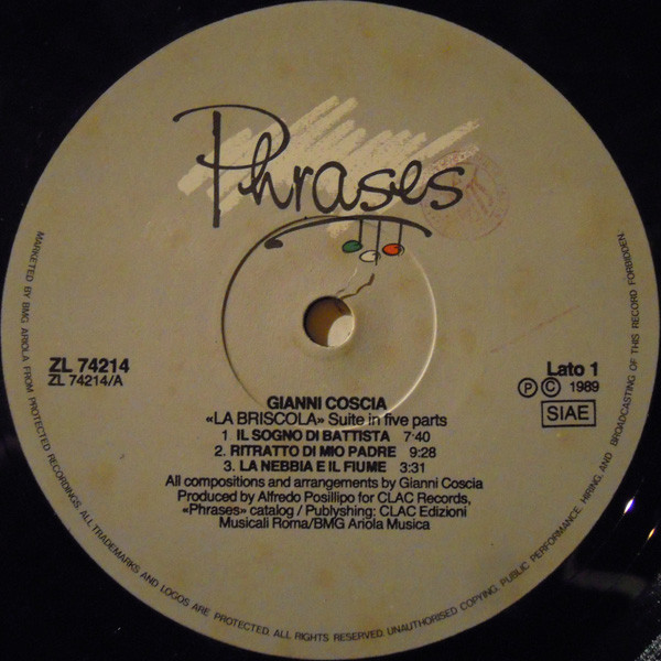 baixar álbum Gianni Coscia - La Briscola Suite In Five Parts