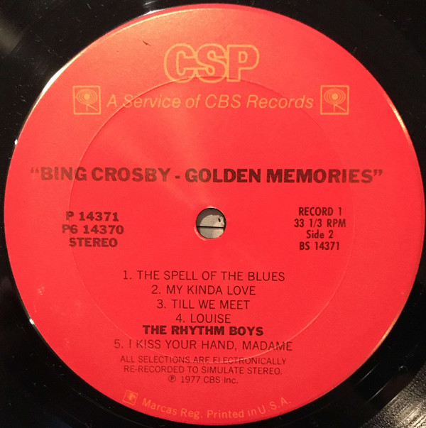 télécharger l'album Bing Crosby - Bing Crosby Golden Memories
