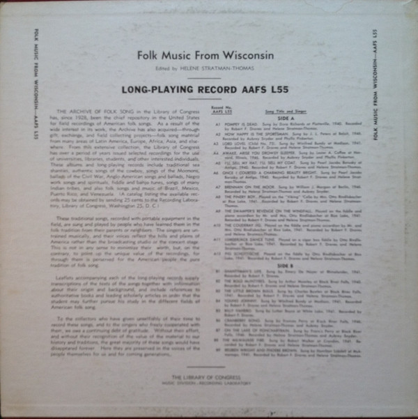 télécharger l'album Various - Folk Music From Wisconsin