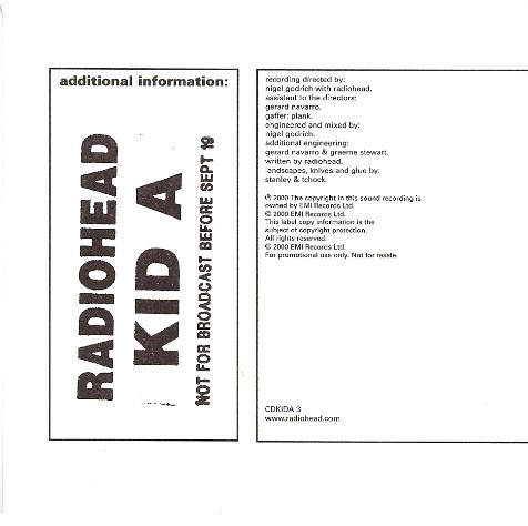 Radiohead – Optimistic (2000, CD) - Discogs