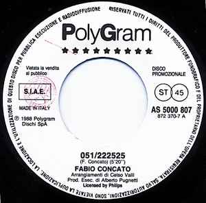Fabio Concato / Sam Brown – 051/222525 / Stop (1988, Vinyl) - Discogs