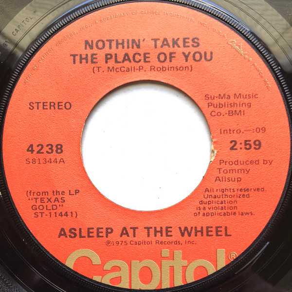 Asleep At The Wheel – Nothin' Takes The Place Of You (1976, Vinyl