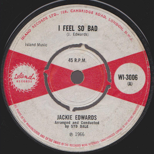 Jackie Edwards – I Feel So Bad I Dont Want To Be A Fool Made Of (1966,  Vinyl) Discogs