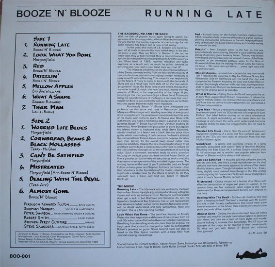 descargar álbum BOOZE N BLOOZE - Running Late