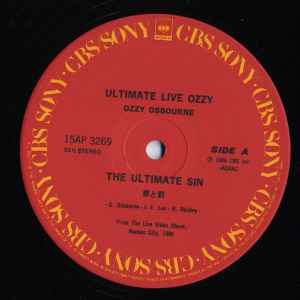 Ozzy Osbourne – Ultimate Live Ozzy (1986, Vinyl) - Discogs