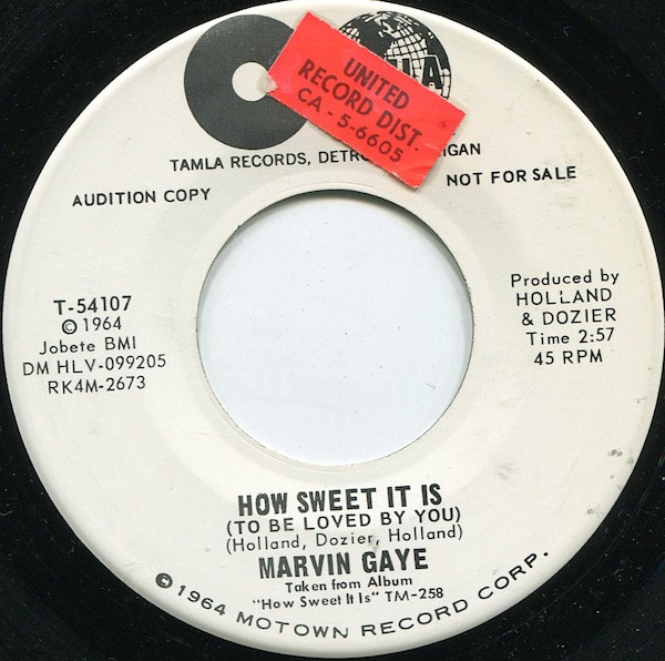 Marvin Gaye – How Sweet It Is To Be Loved By You - VG+ LP Record 1965 –  Shuga Records