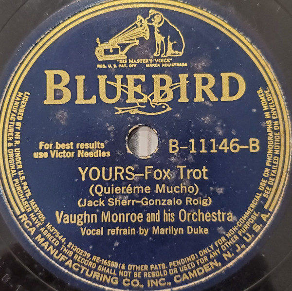 last ned album Vaughn Monroe And His Orchestra - What Word Is Sweeter Than SweetheartYours