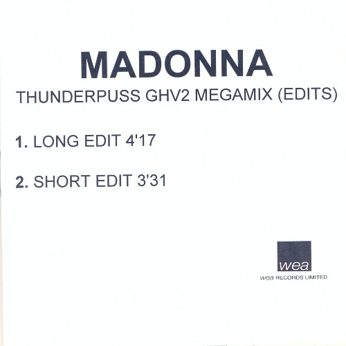 Madonna - Thunderpuss GHV2 Megamix | Releases | Discogs