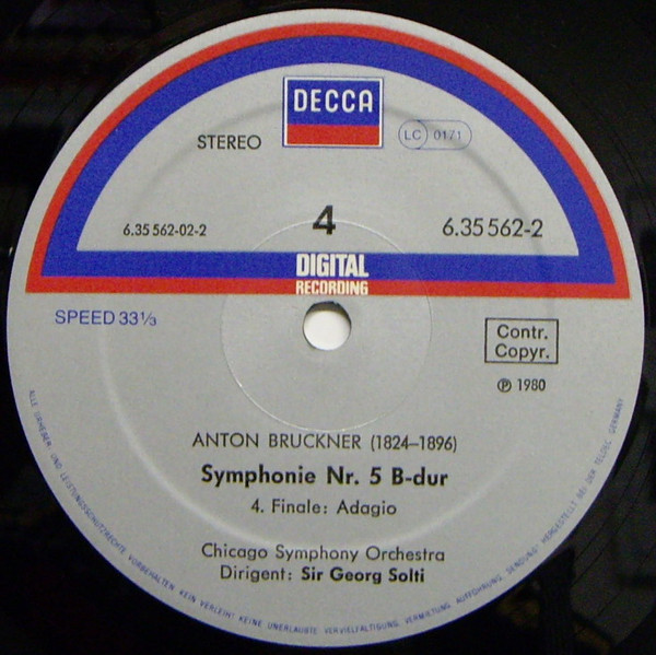last ned album Anton Bruckner, Chicago Symphony Orchestra, Georg Solti - Symphonie Nr5 B Dur