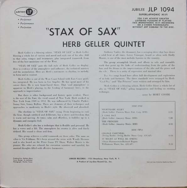 lataa albumi Herb Geller - Stax Of Sax