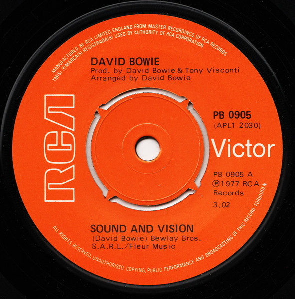 David Bowie – Sound And Vision (1977, Vinyl) - Discogs