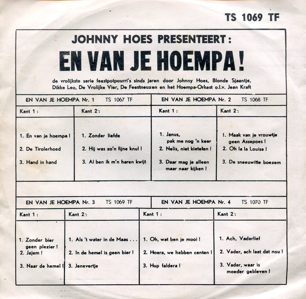 lataa albumi Johnny Hoes - En Van Je Hoempa 3
