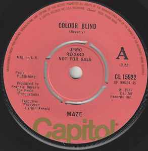 Maze – Colour Blind (1977, Vinyl) - Discogs