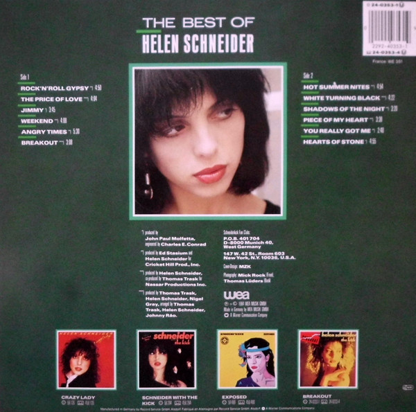 Album herunterladen Helen Schneider - The Best Of Helen Schneider