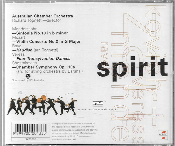 Album herunterladen Australian Chamber Orchestra, Richard Tognetti - Spirit