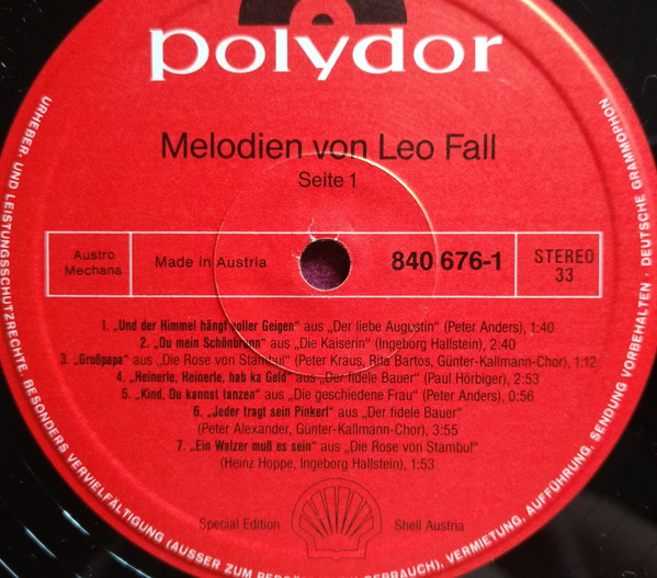 last ned album Leo Fall - Melodien Von Leo Fall
