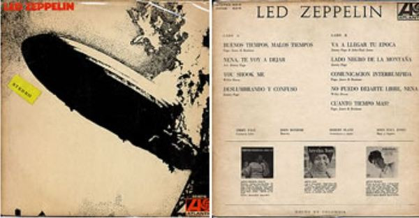 Led Zeppelin – Led Zeppelin (1969, Turquoise Lettering, Vinyl) - Discogs