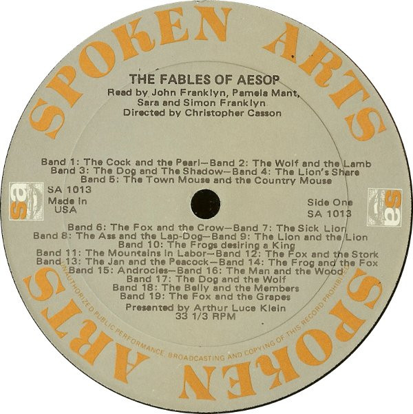 descargar álbum Aesop - The Fables Of Aesop