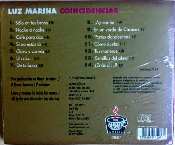 ladda ner album Luz Marina - Coincidencias
