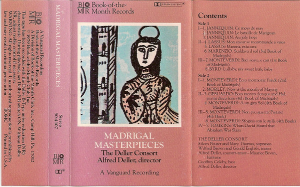 télécharger l'album Alfred Deller & Deller Consort - Madrigal Masterpieces