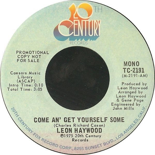 Leon Haywood – Come An' Get Yourself Some (1975, Vinyl) - Discogs