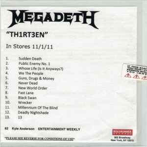 Megadeth – Th1rt3en (2011, CD) - Discogs