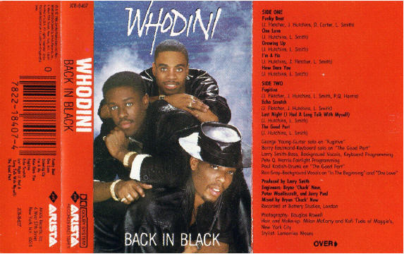 Whodini – Back In Black (1986, Cassette) - Discogs