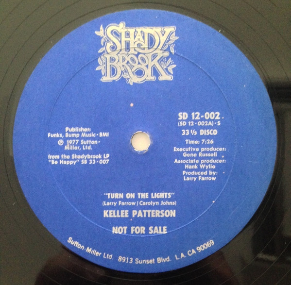 Kellee Patterson – Turn On The Lights / I Love Music (1977, Vinyl