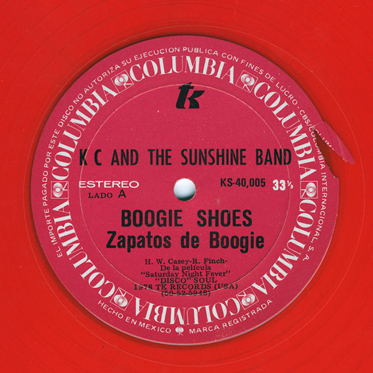 K C And The Sunshine Band – Boogie Shoes = Zapatos De Boogie (1978, Red,  Vinyl) - Discogs