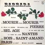 Cover of Barbara Chante Barbara, 1964, Vinyl