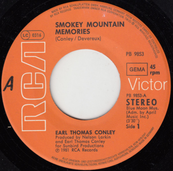 last ned album Earl Thomas Conley - Smokey Mountain Memories