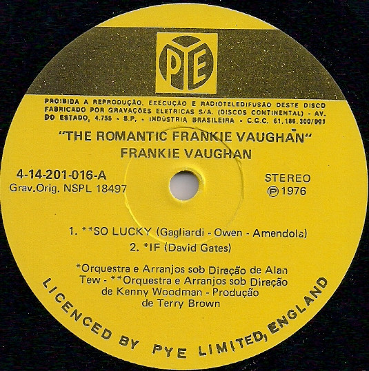 télécharger l'album Frankie Vaughan - The Romantic Frankie Vaughan