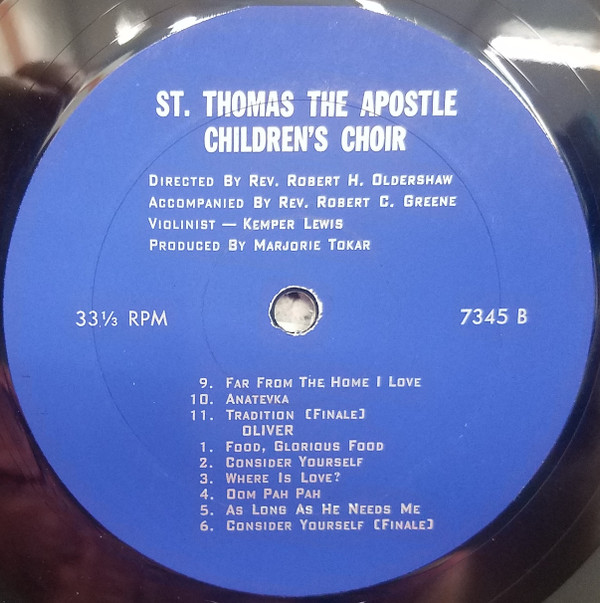 ladda ner album St Thomas The Apostle Children's Choir - St Thomas The Apostle Childrens Choir Sings Fiddler On The Roof And Oliver