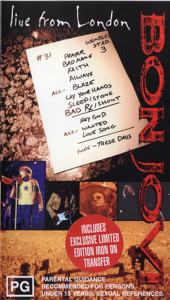 Bon Jovi – Live From London (1995, VHS) - Discogs