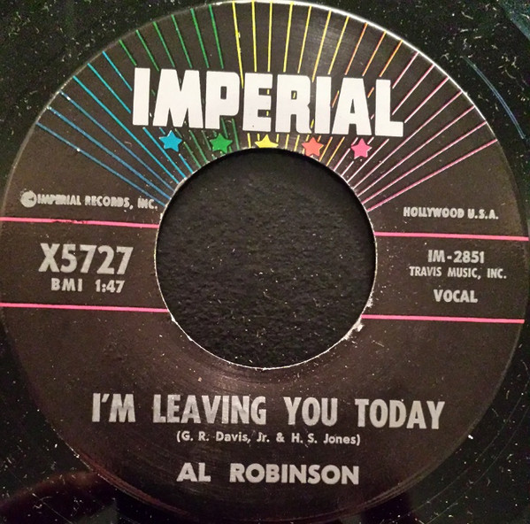 descargar álbum Download Al Robinson - Im Leaving You Today Pain In My Heart album